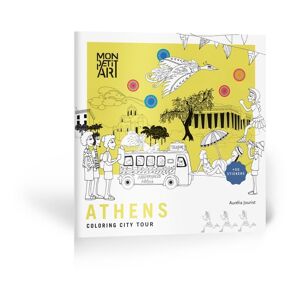 ART Livre de coloriage City Tour Athenes et stickers - Multicolore