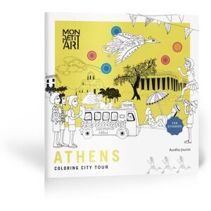 ART Livre de coloriage City Tour Athenes et stickers - Multicolore