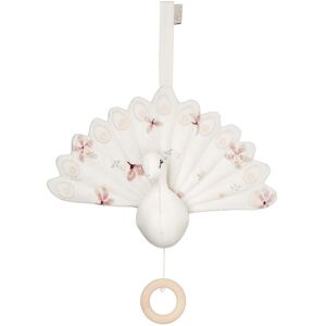 Cam Cam Mobile musical Paon en coton bio Windflower - Creme