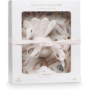 Cam Cam Coffret cadeau lange et hochet en bois et coton bio - Rose