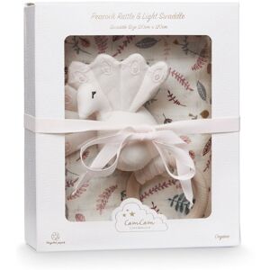 Cam Cam Coffret cadeau lange et hochet en bois et coton bio - Rose