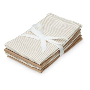 Cam Cam Gant de toilette en coton bio - Set 4 - Camel