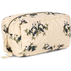 Konges Sløjd Trousse de toilette en coton bio Panda - Beige