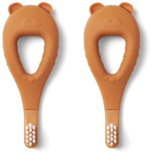 Liewood Brosse a dents Janelle en silicone - Set de 2 - Mustard