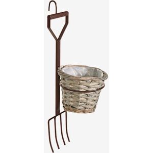 Panier a plante decoratif kit de plantation decoratif fourche et pelle - helline home - marron-couleur ivoire MARRON-COULEUR IVOIRE 0