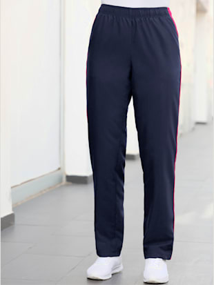 Pantalon de loisirs empiècements latéraux contrastés - Catamaran Sports - marine-fuchsia MARINE-FUCHSIA 40