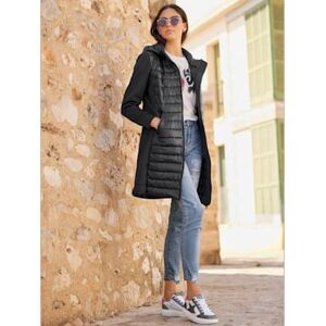 Manteau motif matelasse - Mandarin - noir NOIR 36