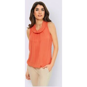 Debardeur liquette unie moderne - Ashley Brooke - mandarine MANDARINE 48