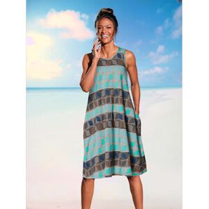 Robe d'ete jersey fin - feel good - aigue-marine a motifs AIGUE-MARINE À MOTIFS 38/40