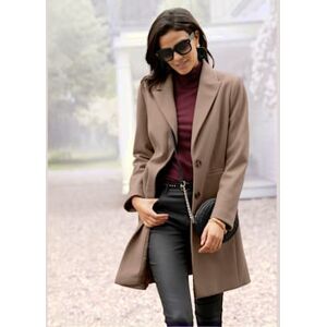 Manteau long, grand col a revers - LASCANA - coloris chamois COLORIS CHAMOIS 48