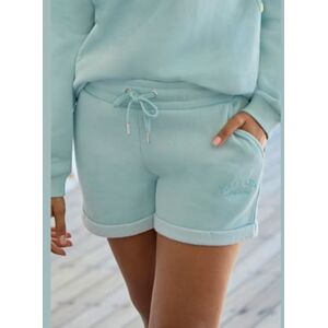 Short decontracte short en coton molletonne avec logo brode - LASCANA - menthe MENTHE 34/36