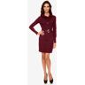 Robe en tricot incontournable, coupe féminine et superbes détails - Linea Tesini - bordeaux BORDEAUX 46