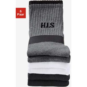 Chaussettes de sport socquettes de sport pour elle et lui - H.I.S - 2x blanc, 2x noir, 2x gris chine 2X BLANC, 2X NOIR, 2X GRIS CHINÉ 41/44