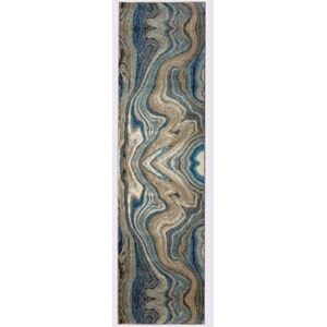 Tapis matiere facile a entretenir - helline home - beige-bleu BEIGE-BLEU 6