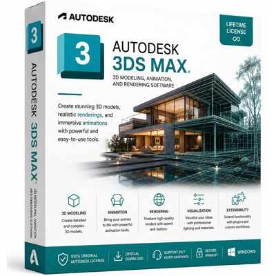 Autodesk 3ds Max - Logiciel de Modélisation 3D Perpétuel - Publicité Autodesk 3ds Max - Logiciel de Modélisation 3D Perpétuel - Publicité