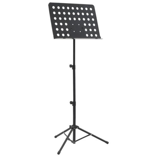 70090 vidaXL Support de livre de musique Noir Acier