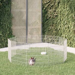 171575 vidaXL Cage à lapin 10 panneaux 54x60 cm Fer galvanisé - Publicité