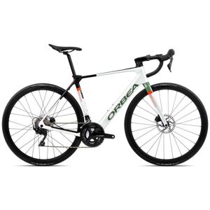 Orbea Bicicleta Carretera Electrica Carbono - Orbea GAIN M30 105 - 2023 - White Chic - Green Artichoke (gloss)