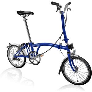 Brompton C Line Utility - 3-Speed - High Bar - Telescopic Seatpost - 16 Velo Pliant - 2022 - picadilly blue matt