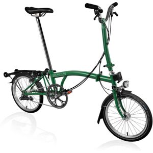 Brompton C Line Explore - 6-Speed - High Bar - Extended Seatpost - Rear Rack & Dynamo - 16 Velo Pliant - 2024 - racing green