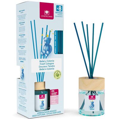 Cristalinas Mikado désodorisant 0% #bébé et eau de Cologne - Publicité Cristalinas Mikado désodorisant 0% #bébé et eau de Cologne - Publicité