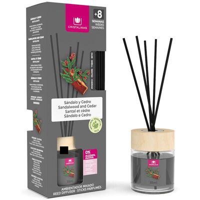 Cristalinas Mikado Désodorisant 0% #santal-cèdre - Publicité Cristalinas Mikado Désodorisant 0% #santal-cèdre - Publicité