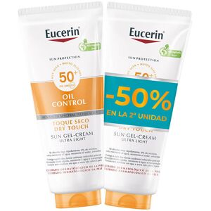 Eucerin Gel-crème solaire contrôle du sébum SPF50+ (lot de 2 x 200 ml) - Publicité Eucerin Gel-crème solaire contrôle du sébum SPF50+ (lot de 2 x 200 ml) - Publicité