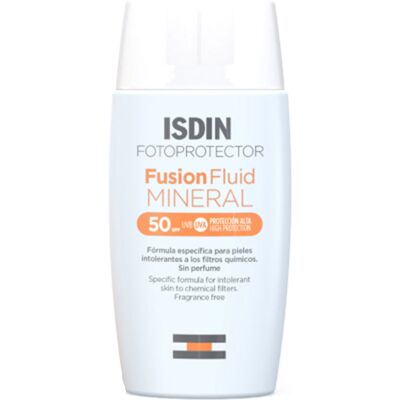 Isdin Fusion Fluid Mineral SPF 50+ - Protection Solaire - Publicité Isdin Fusion Fluid Mineral SPF 50+ - Protection Solaire - Publicité