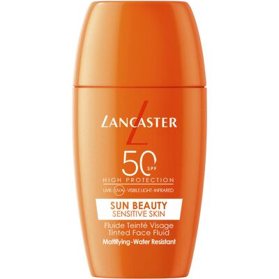 Lancaster Sun Sensitive fluide matifiant teinté SPF50 30 ml - Publicité Lancaster Sun Sensitive fluide matifiant teinté SPF50 30 ml - Publicité