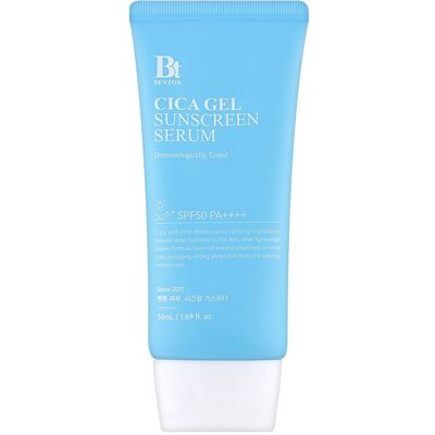 Benton Cica Gel Sérum Solaire - Peau sensible SPF50 - Publicité Benton Cica Gel Sérum Solaire - Peau sensible SPF50 - Publicité
