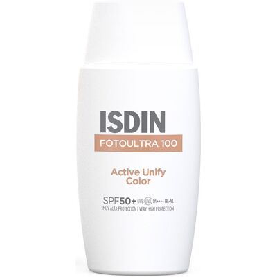 Isdin Active Unify Color SPF 50+ Crème Solaire Teintée - Régulateur de Mélanine - Publicité Isdin Active Unify Color SPF 50+ Crème Solaire Teintée - Régulateur de Mélanine - Publicité