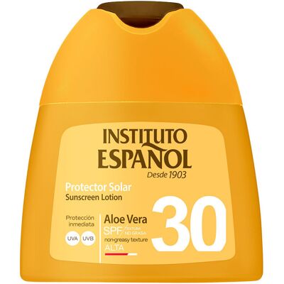 Instituto Español Lotion solaire à l’aloe vera SPF30 - Publicité Instituto Español Lotion solaire à l’aloe vera SPF30 - Publicité