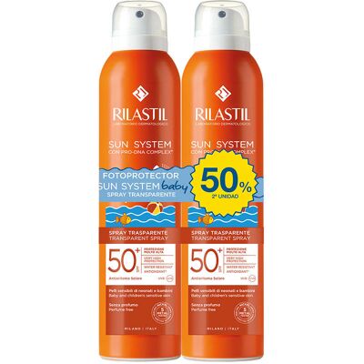 Rilastil Baby SPF50+ Spray Transparent - Crème Solaire - Publicité Rilastil Baby SPF50+ Spray Transparent - Crème Solaire - Publicité