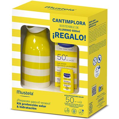 Kit de Protection Solaire Mustela SPF50+ - Familial, Résistant à l'eau, Écologique - Publicité Kit de Protection Solaire Mustela SPF50+ - Familial, Résistant à l'eau, Écologique - Publicité