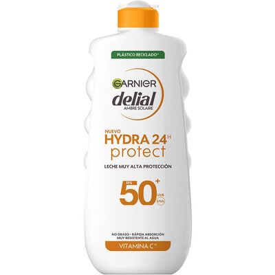 Garnier Hydra 24 Protect leche solar SPF50+ 400 ml - Publicité Garnier Hydra 24 Protect leche solar SPF50+ 400 ml - Publicité