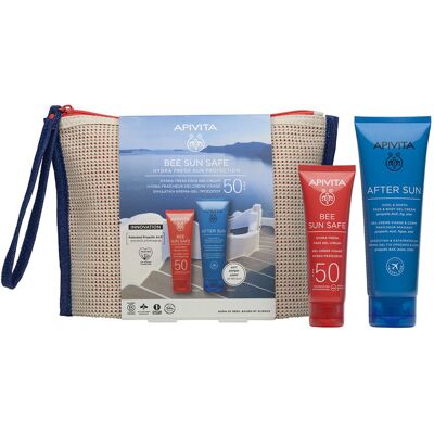 Apivita Bee Sun Safe Hydra Fresh GEL-CREAM SPF50 Coffret De 3 Pièces - Publicité Apivita Bee Sun Safe Hydra Fresh GEL-CREAM SPF50 Coffret De 3 Pièces - Publicité