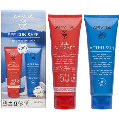 Apivita Bee Sun Safe Hydra Fresh Milk SPF50 Case 2 pièces - Publicité Apivita Bee Sun Safe Hydra Fresh Milk SPF50 Case 2 pièces - Publicité
