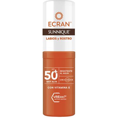Ecran Écran Sunnique stick lèvres et visage SPF50+ 8 ml - Publicité Ecran Écran Sunnique stick lèvres et visage SPF50+ 8 ml - Publicité