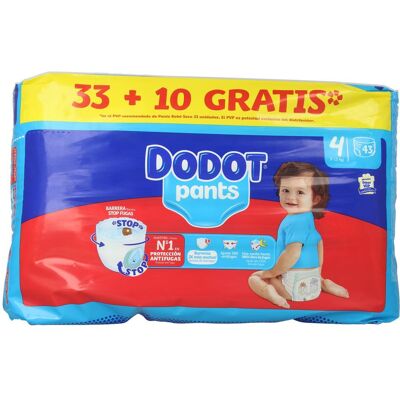 Dodot Pants pañal-braguita talla 4 9-15 kg 43 u - Publicité Dodot Pants pañal-braguita talla 4 9-15 kg 43 u - Publicité