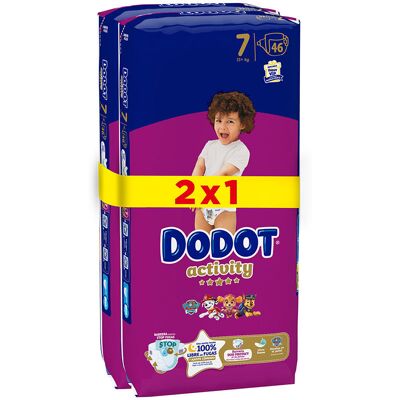 Dodot Activity talla 7 pañales +15 kg 92 u - Publicité Dodot Activity talla 7 pañales +15 kg 92 u - Publicité