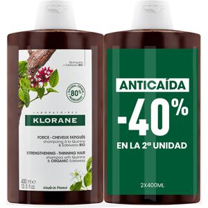 Klorane A La Quinine Et Edelweiss Bio duo shampoing fortifiant 2 x 400 ml - Publicité Klorane A La Quinine Et Edelweiss Bio duo shampoing fortifiant 2 x 400 ml - Publicité
