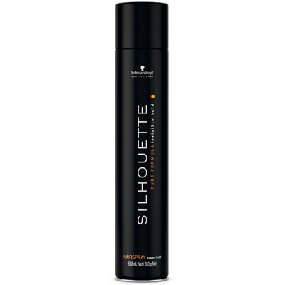 Spray coiffant Schwarzkopf Silhouette - Fuerte fixation - 500ml - Publicité Spray coiffant Schwarzkopf Silhouette - Fuerte fixation - 500ml - Publicité