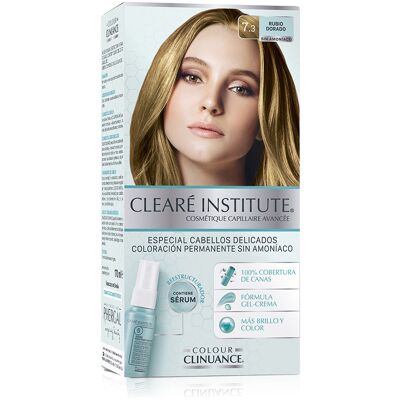 Coloration dorée pour cheveux délicats - Clearé Institute 7.3 - Publicité Coloration dorée pour cheveux délicats - Clearé Institute 7.3 - Publicité
