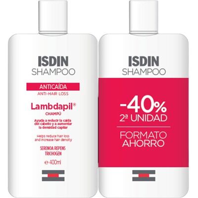 Isdin Lambdapil Double Shampoo Anti-Chute - Shampoo - Publicité Isdin Lambdapil Double Shampoo Anti-Chute - Shampoo - Publicité