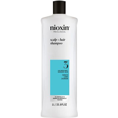 Shampoo Nioxin System 3 pour cheveux fins et traités chimiquement - Publicité Shampoo Nioxin System 3 pour cheveux fins et traités chimiquement - Publicité