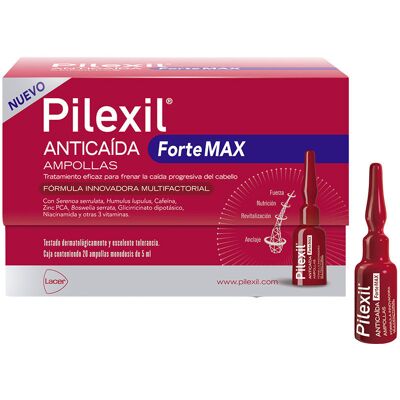 Traitement Pilexil Forte Max contre la chute des cheveux - 20 Ampoules - Publicité Traitement Pilexil Forte Max contre la chute des cheveux - 20 Ampoules - Publicité