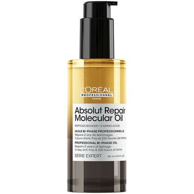 L'Oréal Professionnel Paris Huile biphasique professionnelle Absolut Repair Molecular 90 ml - Publicité L'Oréal Professionnel Paris Huile biphasique professionnelle Absolut Repair Molecular 90 ml - Publicité