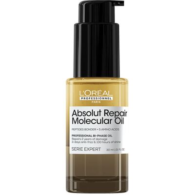 L'Oréal Professionnel Paris Huile biphasique professionnelle Absolut Repair Molecular 30 ml - Publicité L'Oréal Professionnel Paris Huile biphasique professionnelle Absolut Repair Molecular 30 ml - Publicité