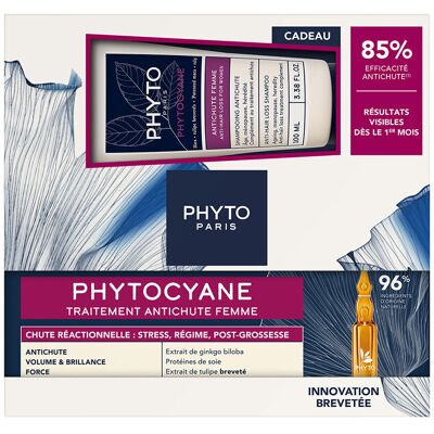Coffret Phytocyane antichute de cheveux femme + shampoing 2 pièces - Publicité Coffret Phytocyane antichute de cheveux femme + shampoing 2 pièces - Publicité