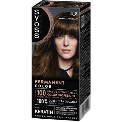 Syoss Permanent Color #4.8-Castaño Chocolate - Publicité Syoss Permanent Color #4.8-Castaño Chocolate - Publicité